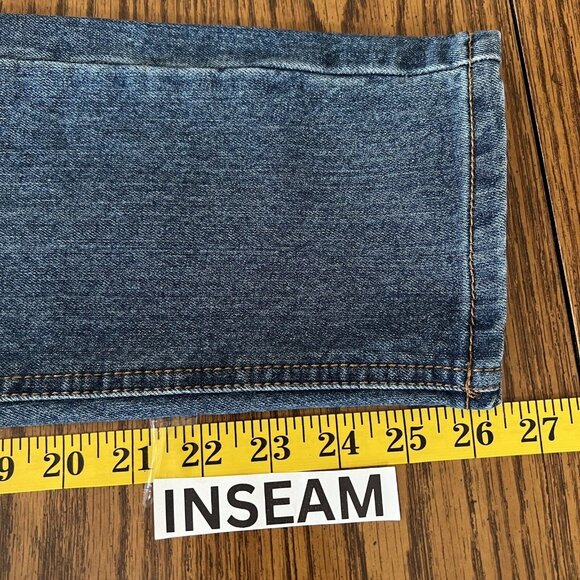 NWOT Faded Glory Boys Stretch Blue Jeans Size 12 Adjustable Waistband Slim Leg - Picture 8 of 10